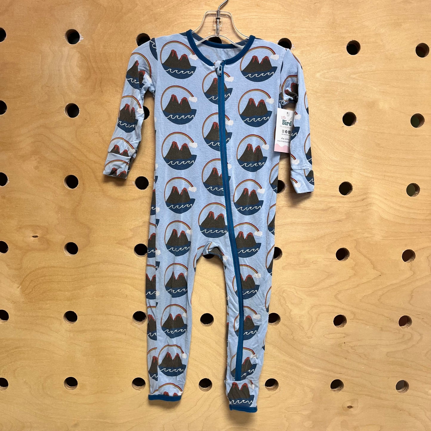 Blue Bamboo Volcanoes Zippy
