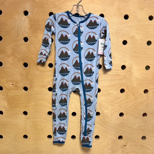 Blue Bamboo Volcanoes Zippy
