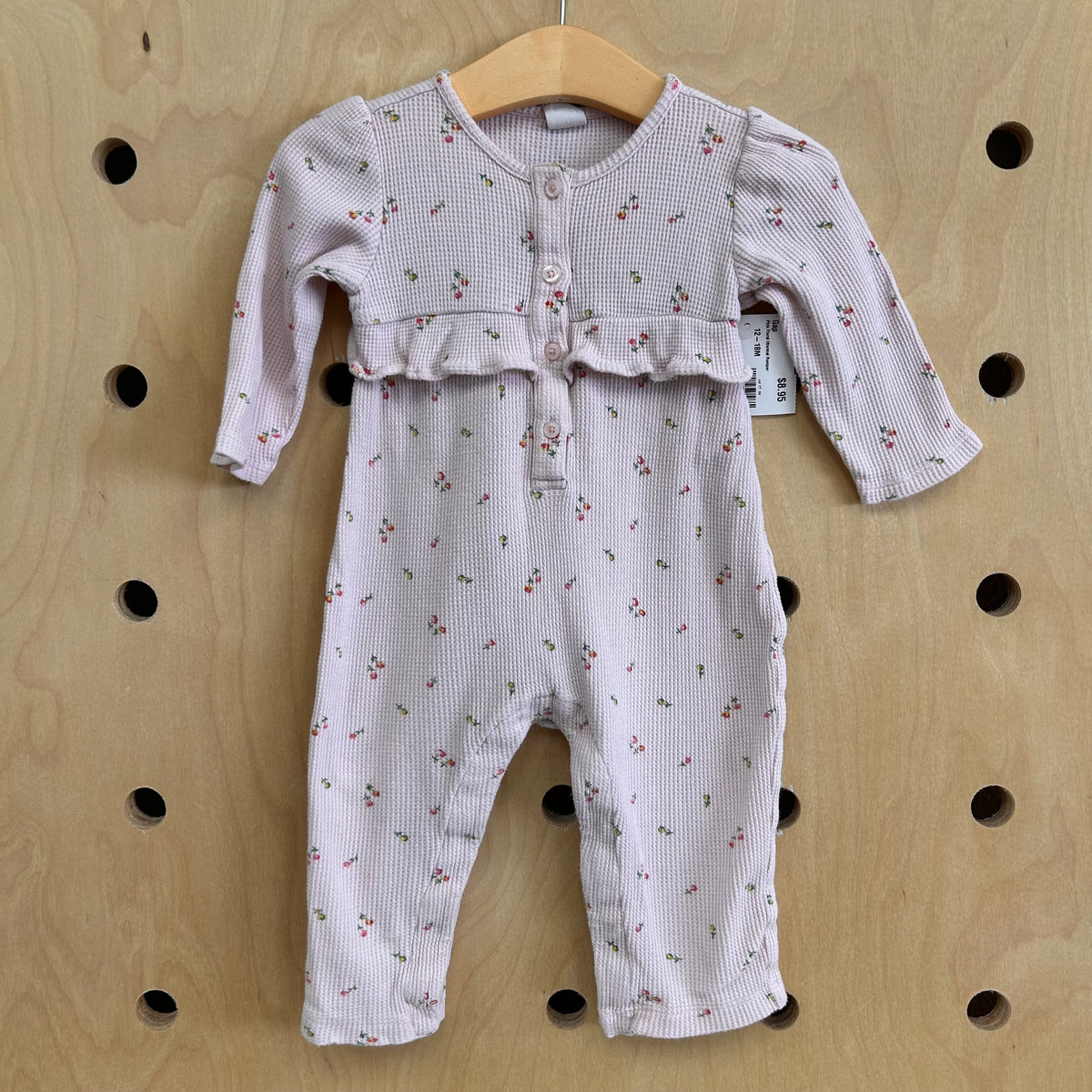 Pink Floral Thermal Romper