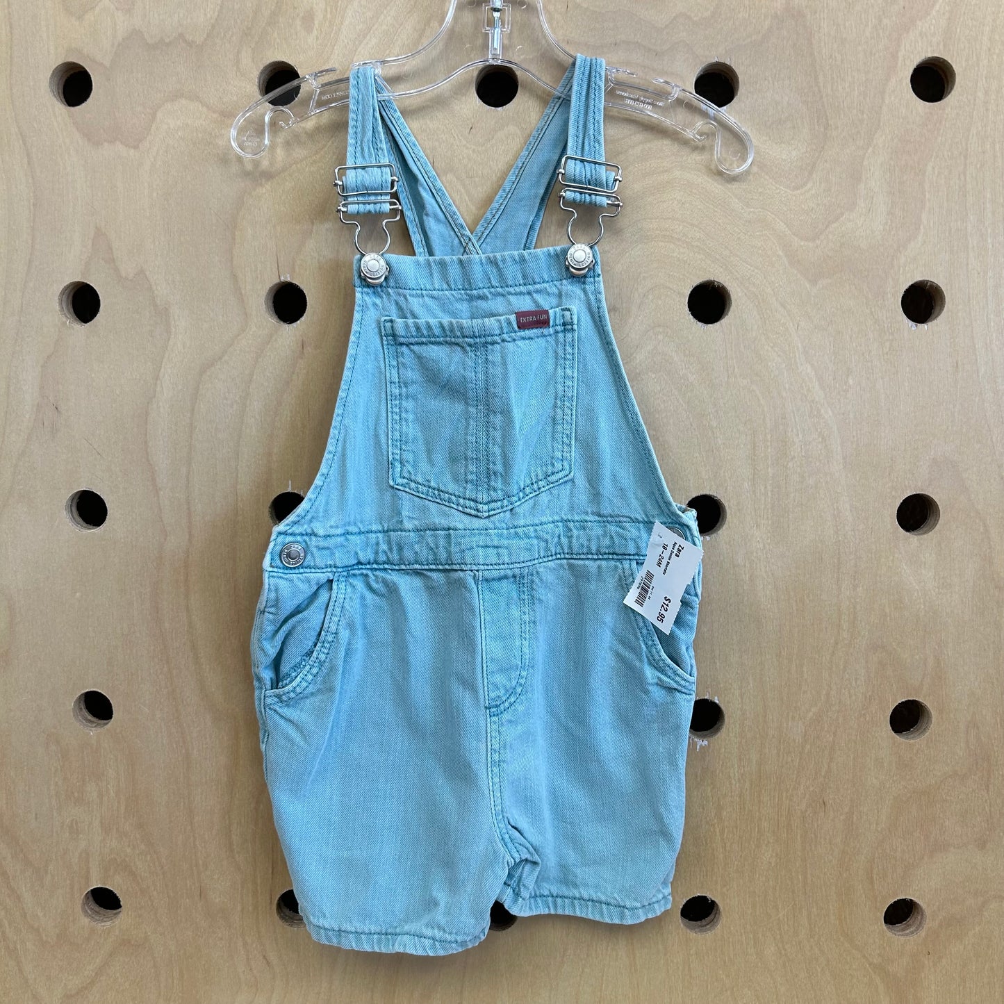 Aqua Denim Shortalls