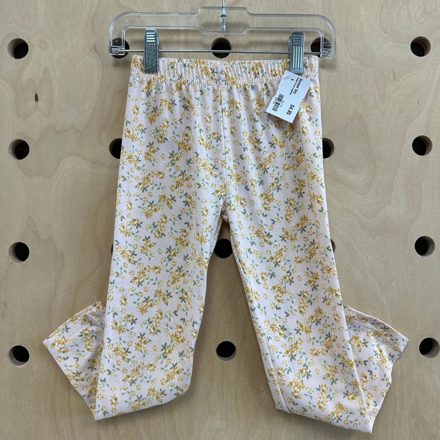 Peach Floral Leggings