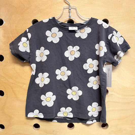 Grey/White Flower Tee