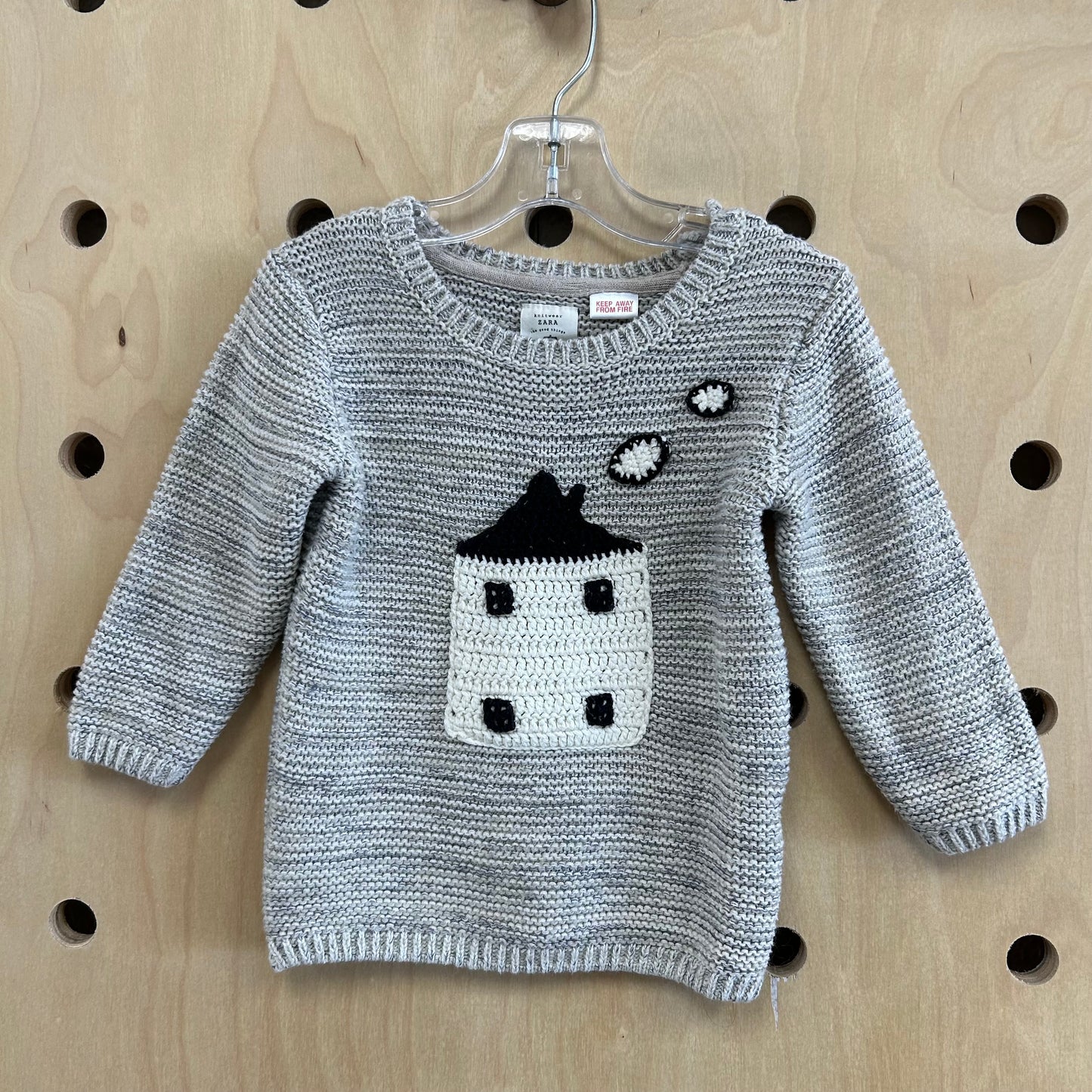 Grey Knit House Sweater