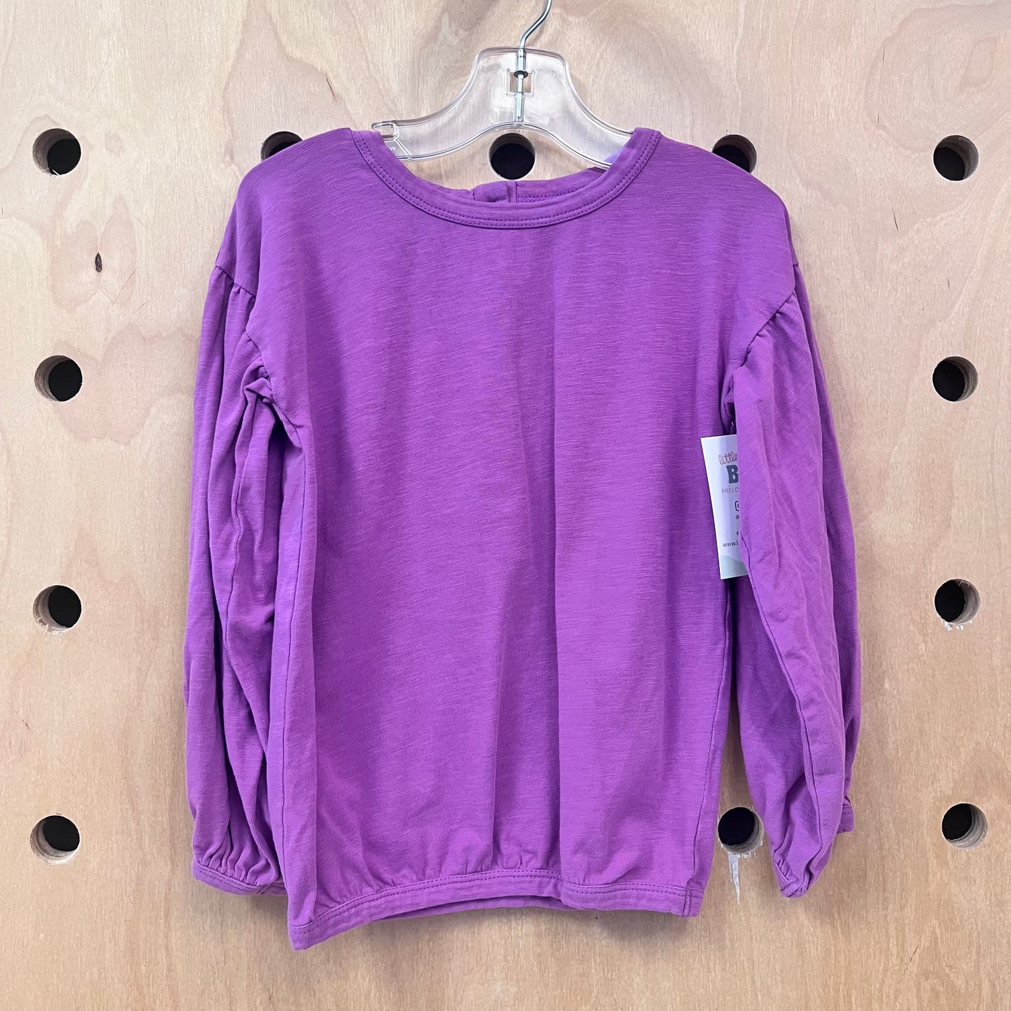 Purple Balloon Sleeve Top