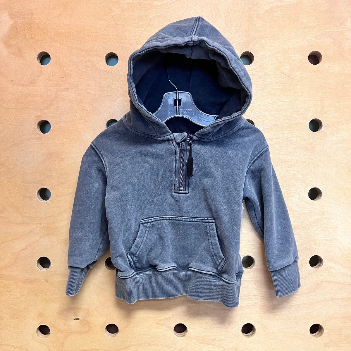 Grey 1/4 Zip Hoodie Pullover