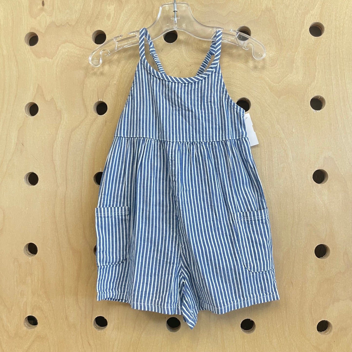 Blue + White Striped Romper NEW!