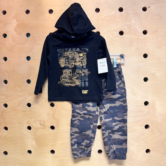 Tractor Hoodie/Camo Pant Outfit