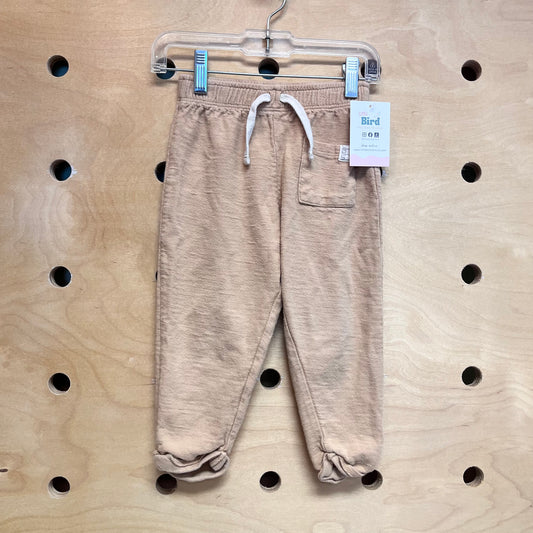 Tan Pocket Drawstring Joggers