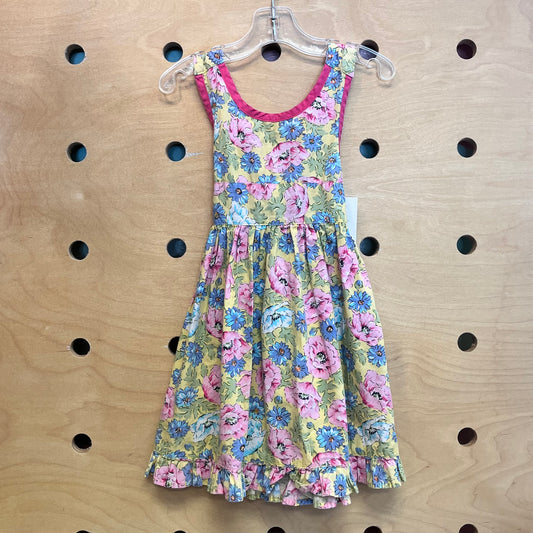 Cross-Back Floral Dress