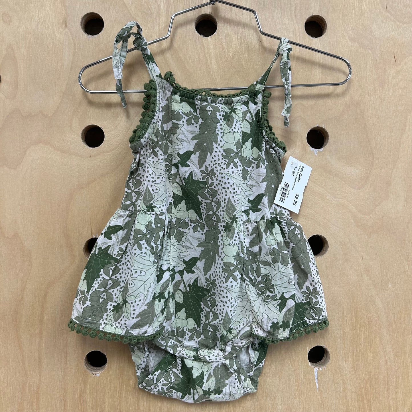 Organic Green Leaves Romper