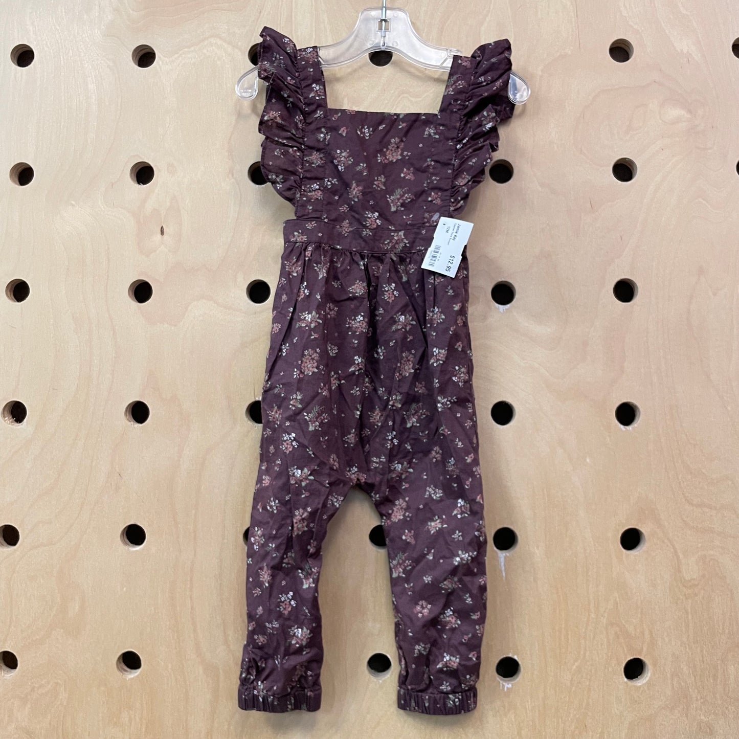 Eggplant Floral Romper