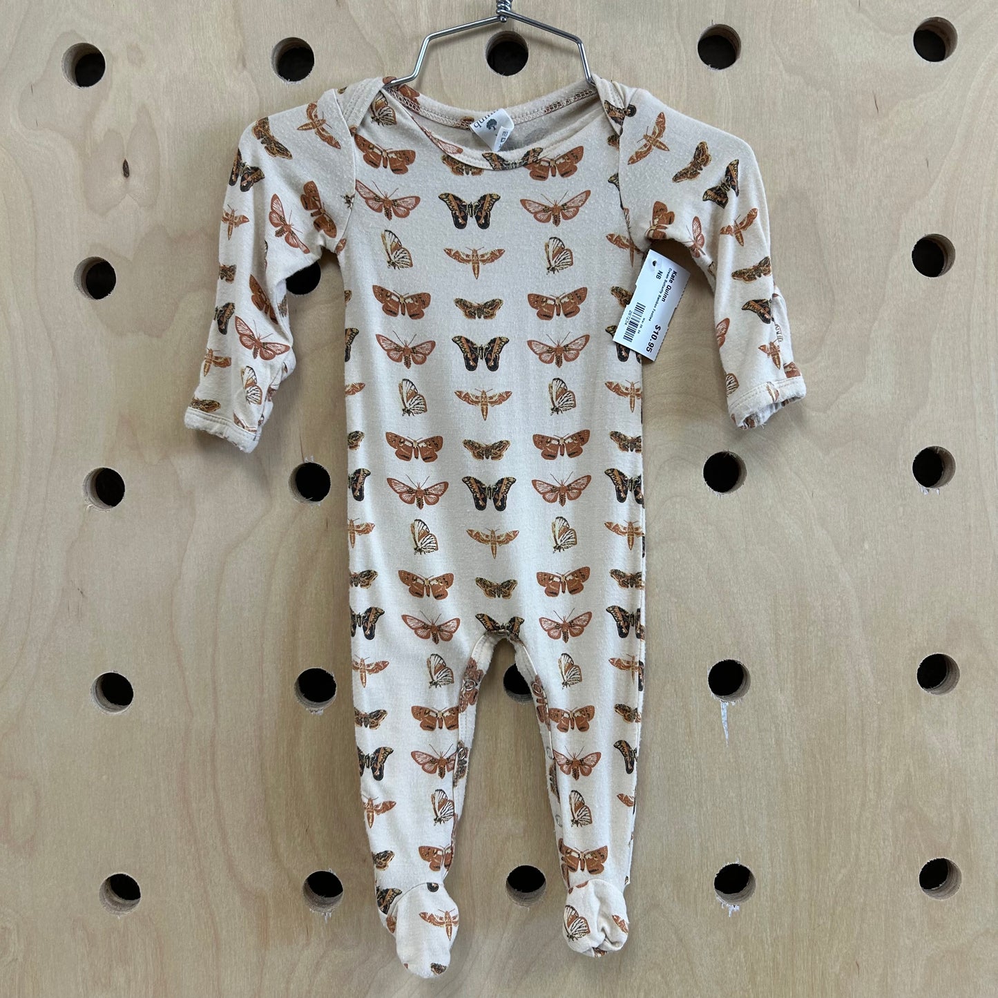 Cream Butterfly Bamboo Footies