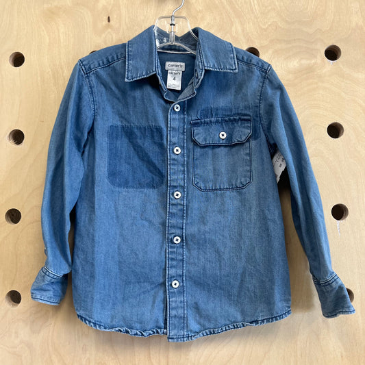Denim Long Sleeve Button Up
