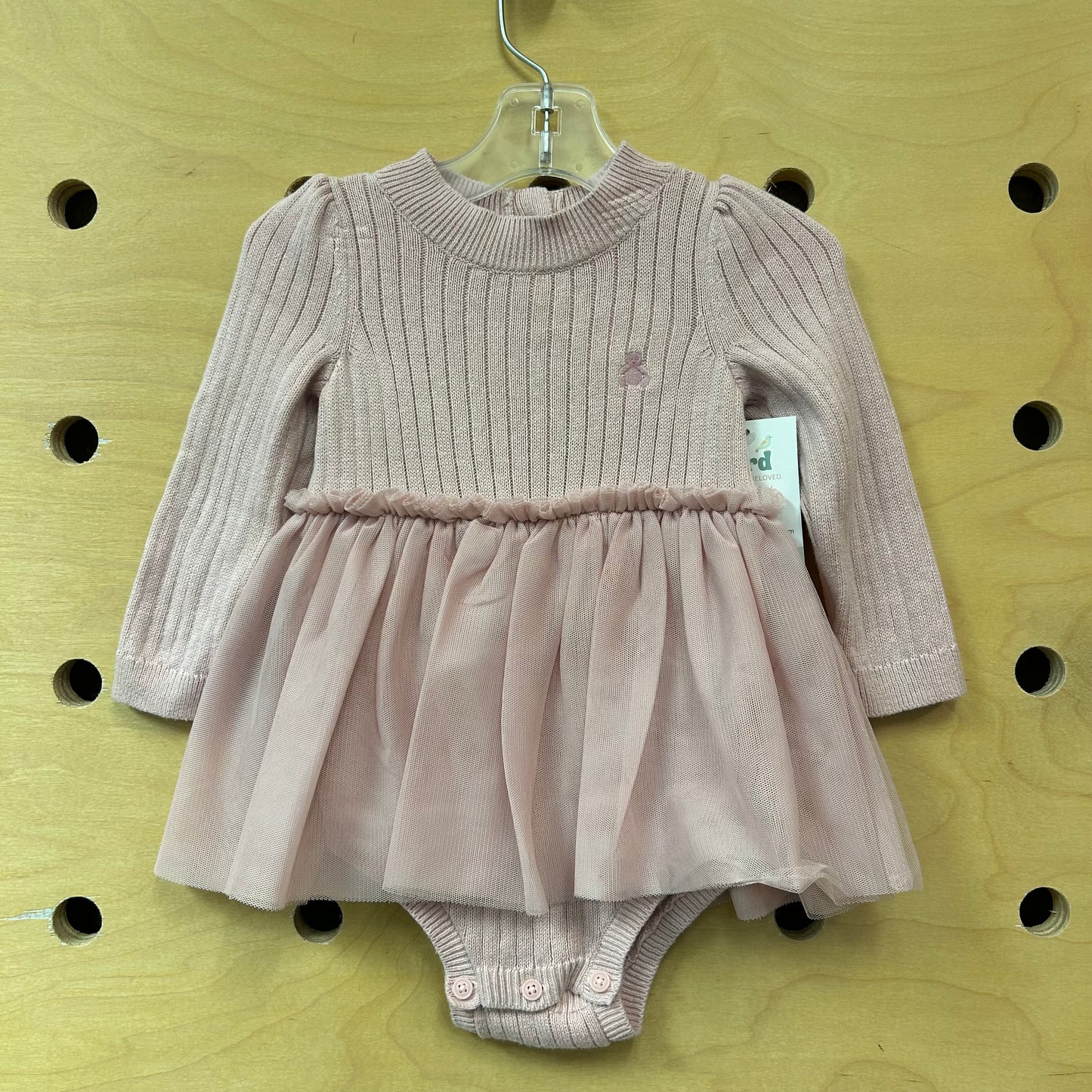 Ribbed Knit + Tulle Romper
