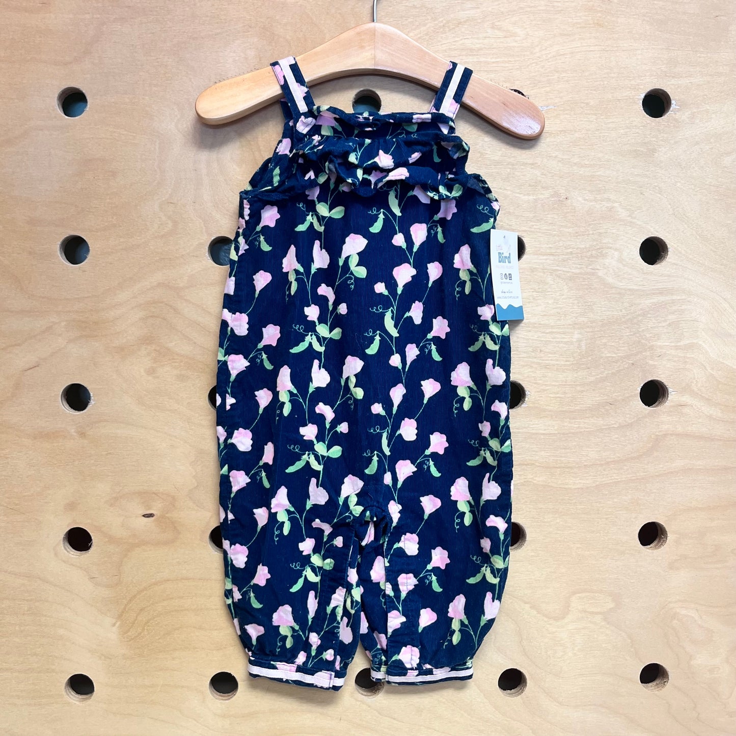 Blue/Pink Floral Cord Romper