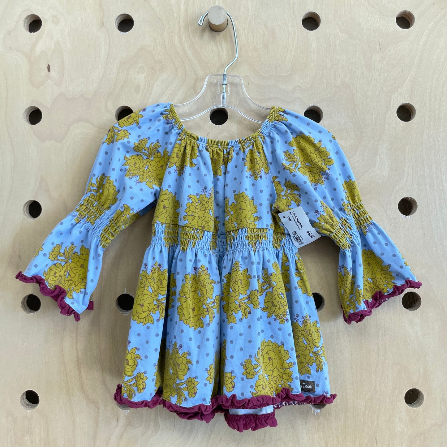 Blue + Green Floral Dress