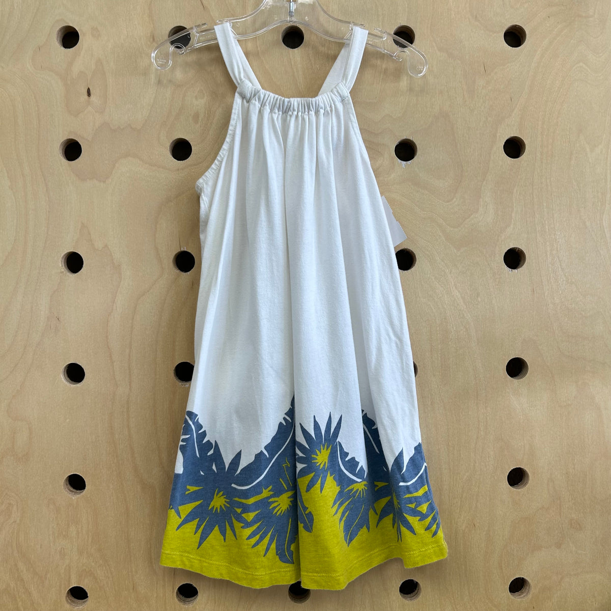 White Tropical Trim Dress