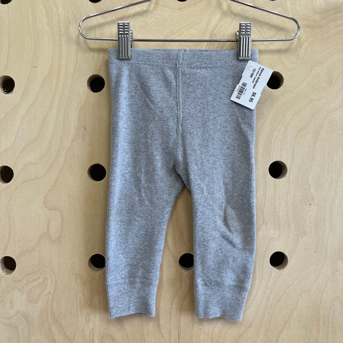 Grey Ribbed Leggings