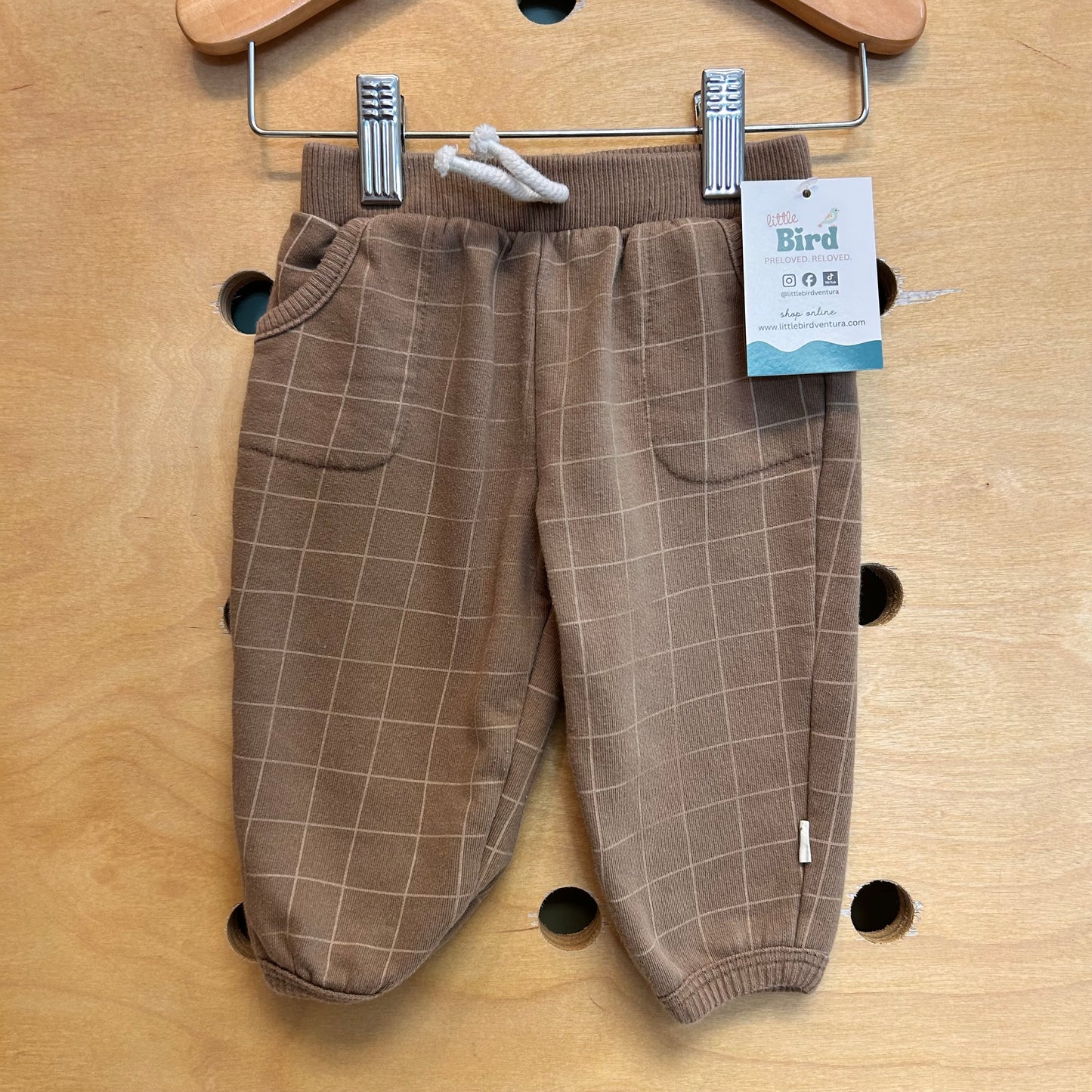 Brown/Tan Squares Soft Pants
