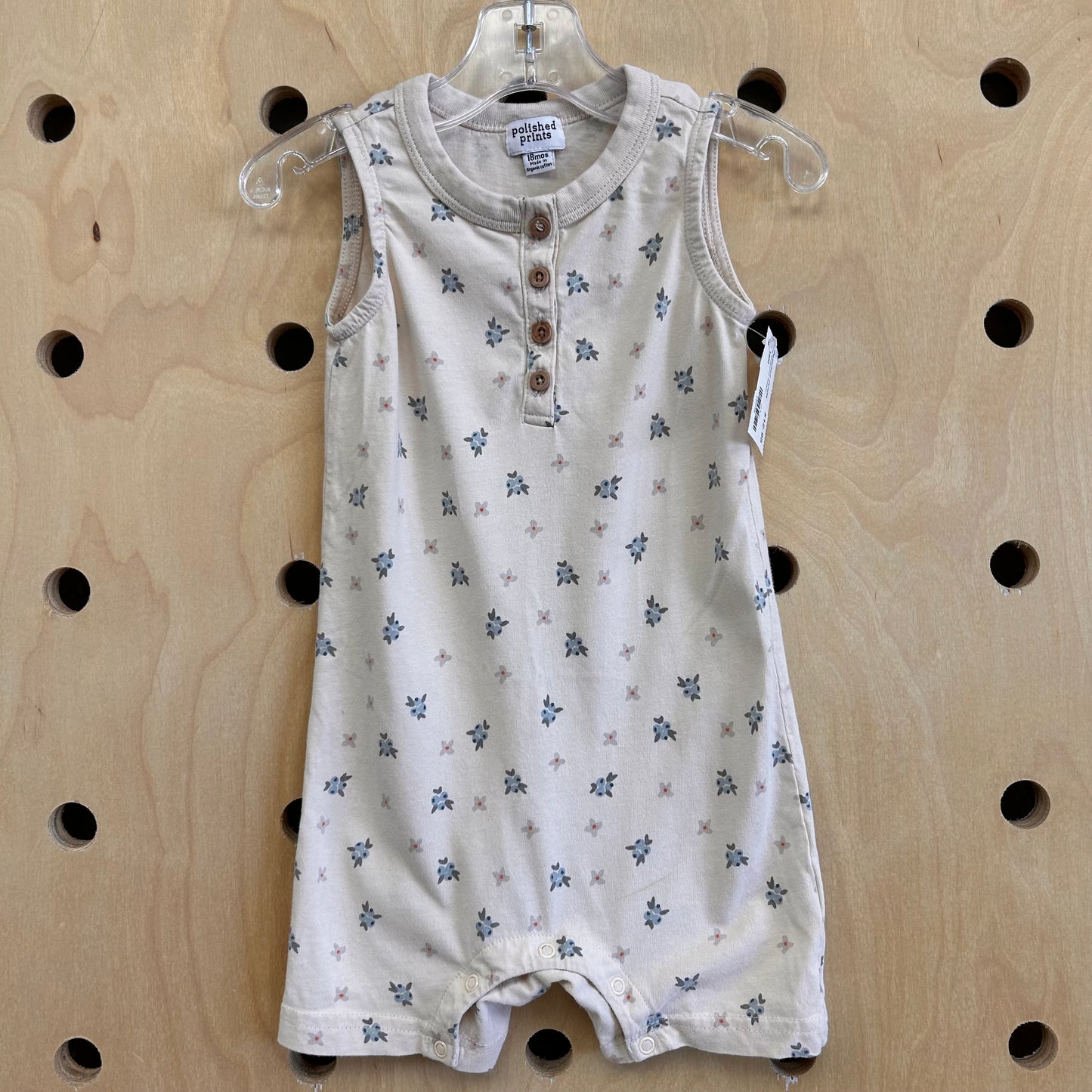 Tan Blueberries Romper