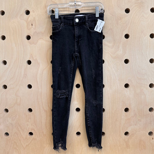 Distressed Black Skinny Denim