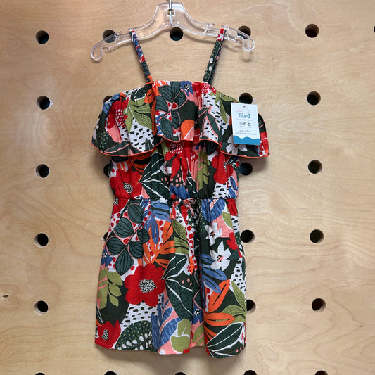 Green/Red Floral Romper NEW!!
