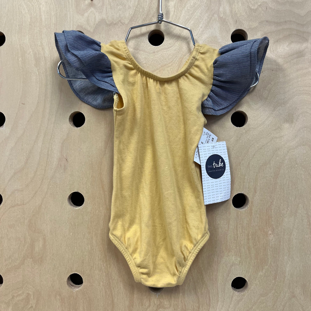 Yellow Flutter Sleeve Bodysuit NEW!