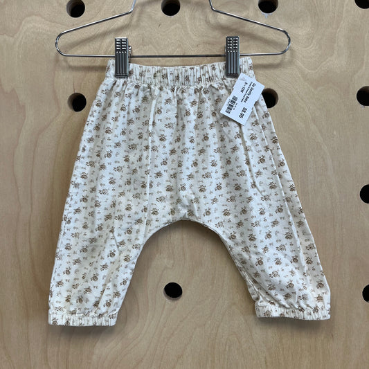 Cream & Brown Floral Pants