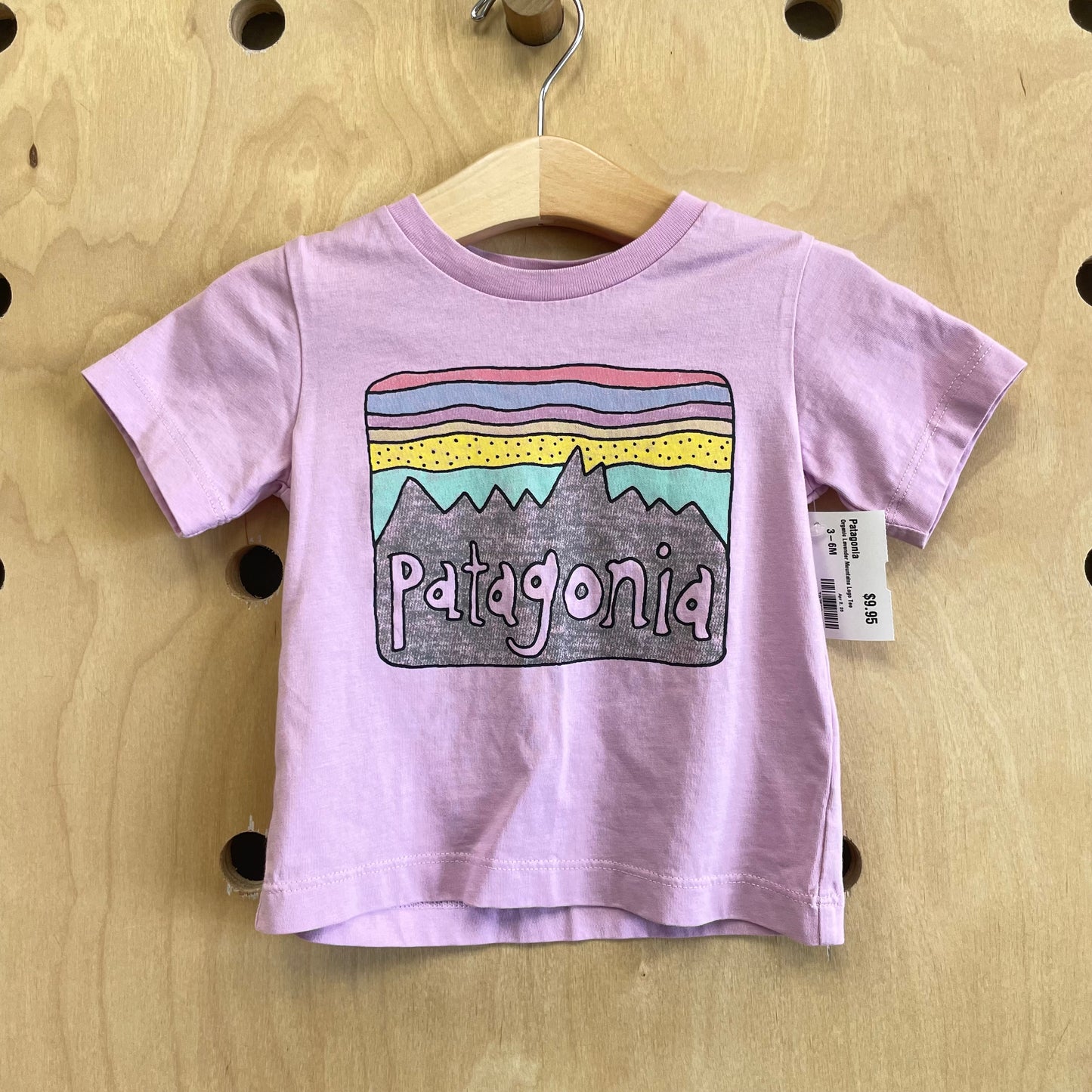 Organic Lavender Mountains Logo Tee