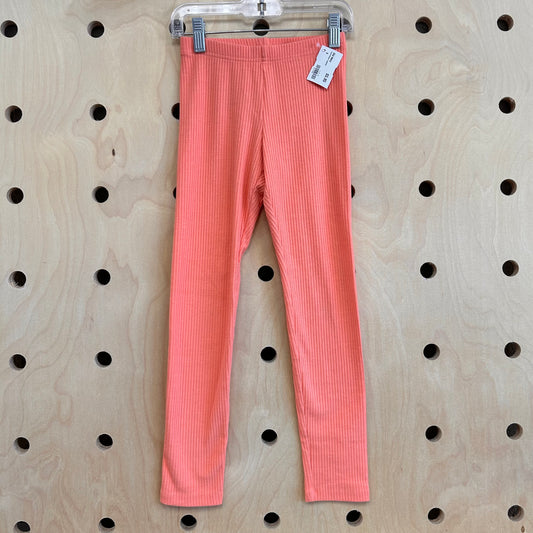 Coral Ribbed Leggings