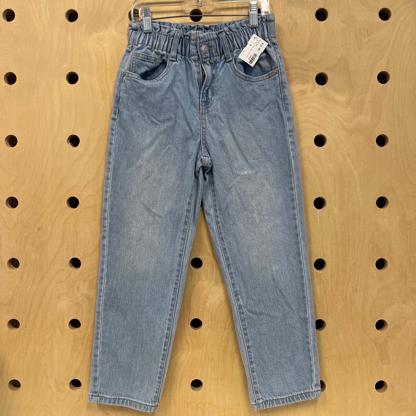 Light Blue Paper Bag Waist Denim
