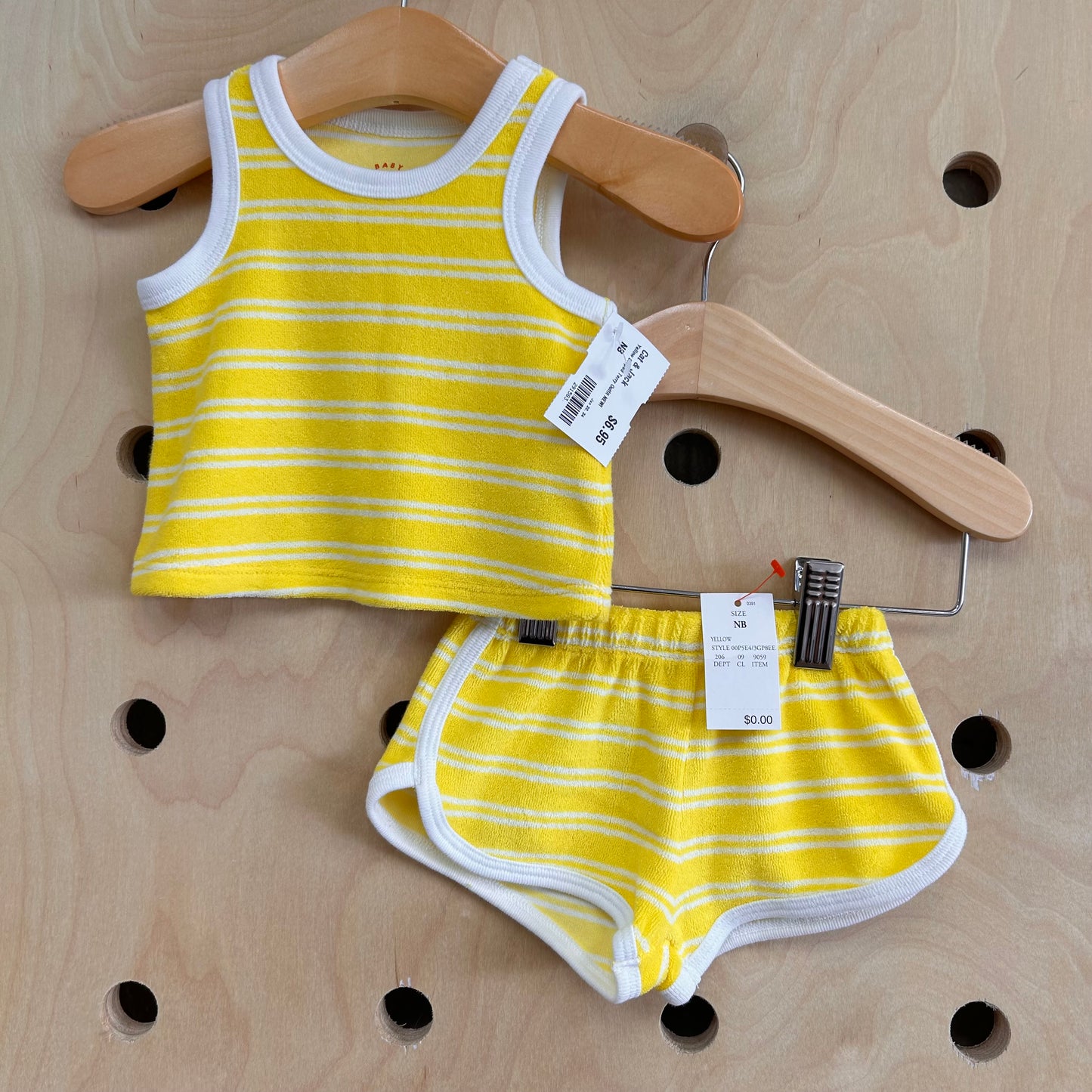 Yellow Striped Terry Outfit NEW!