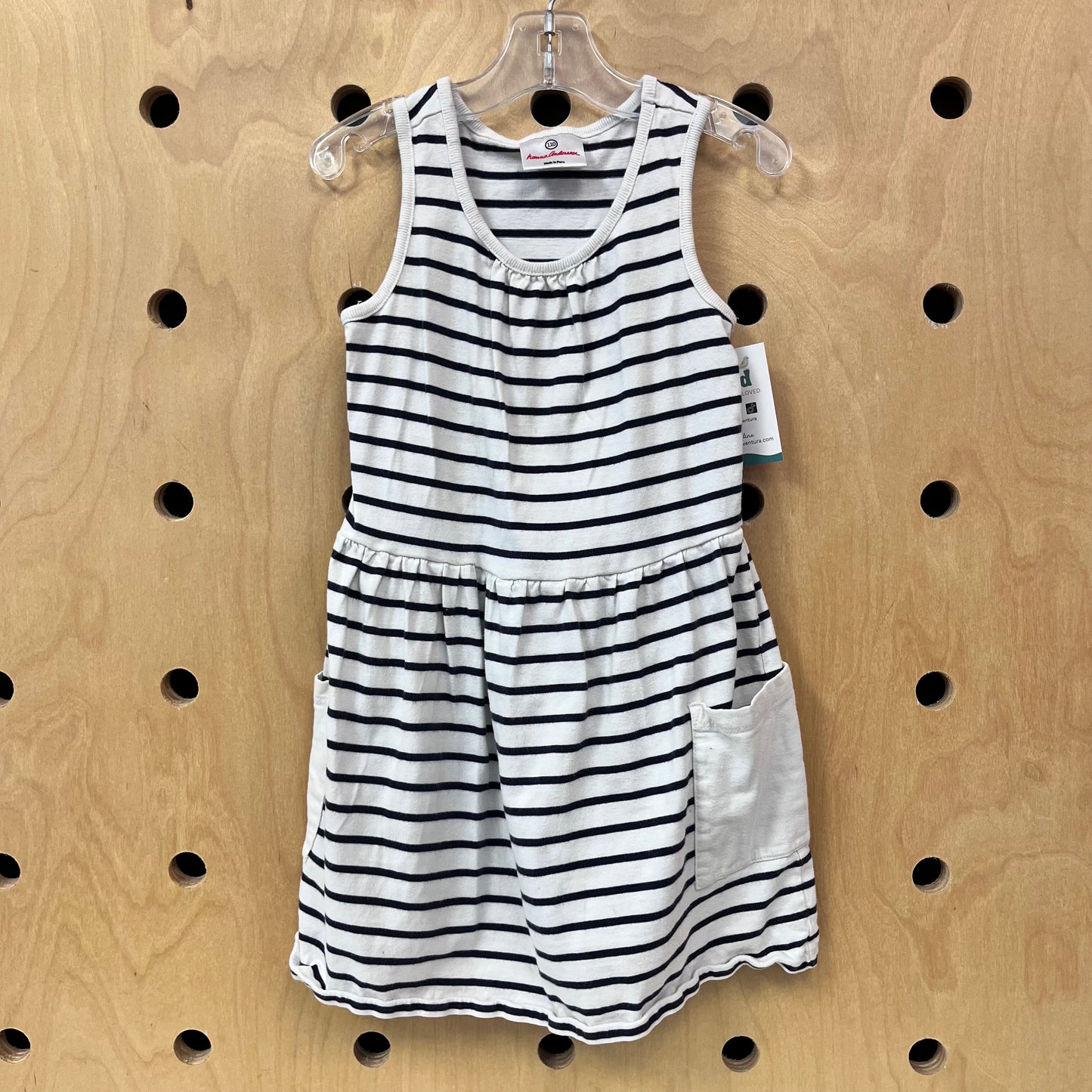 White Striped Dress