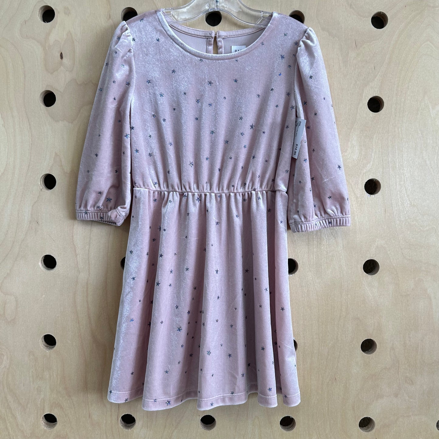 Pink Velour Star Dress