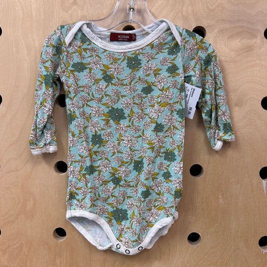 Blue Floral Bamboo Bodysuit