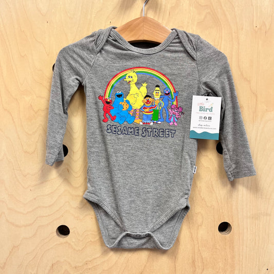 Grey Bamboo Sesame St. Bodysuit