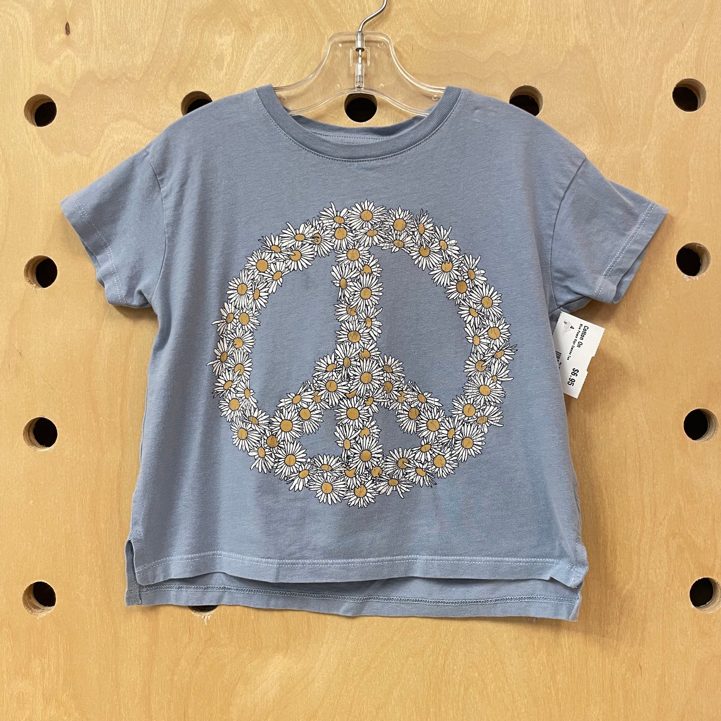 Blue Peace Sign Daisies Tee
