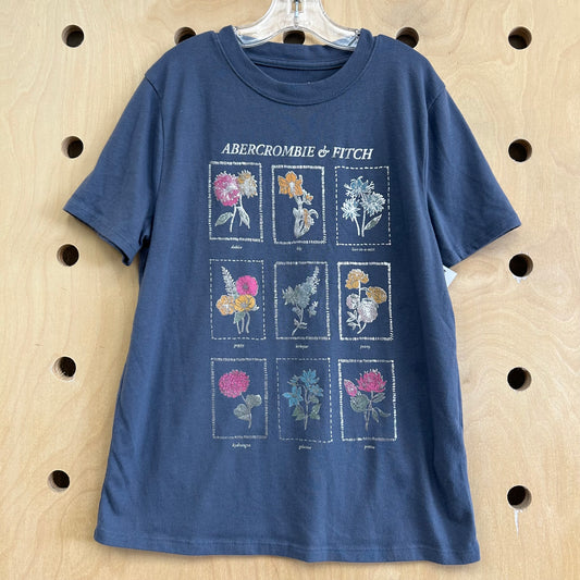 Grey + Silver Floral Tee