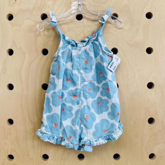 Blue Floral Romper