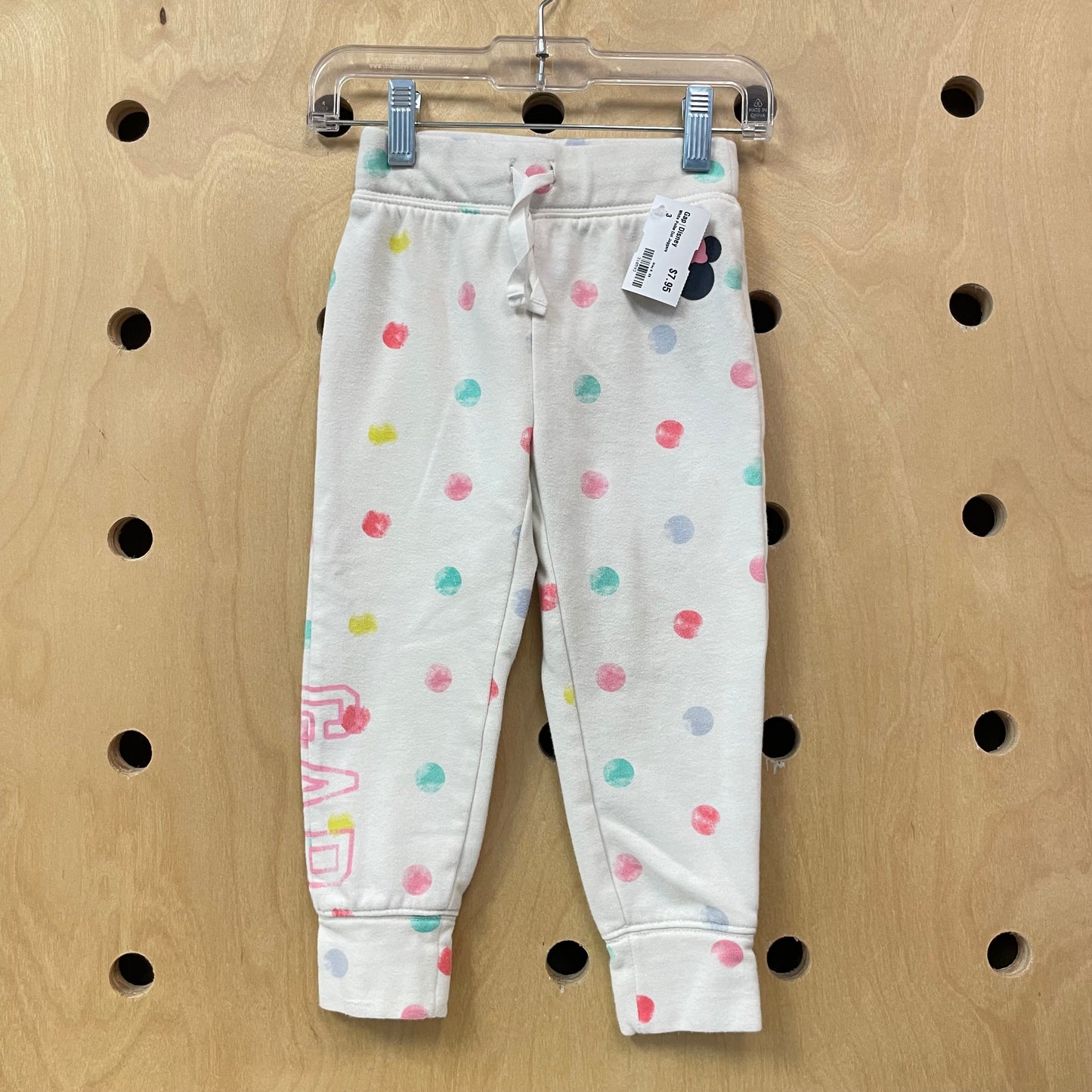 White Polka Dot Joggers