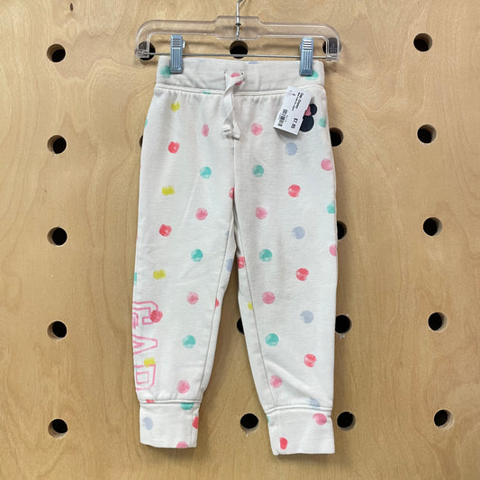 White Polka Dot Joggers