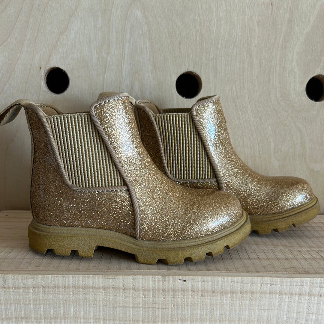 Gold Glitter Kensignton Boots