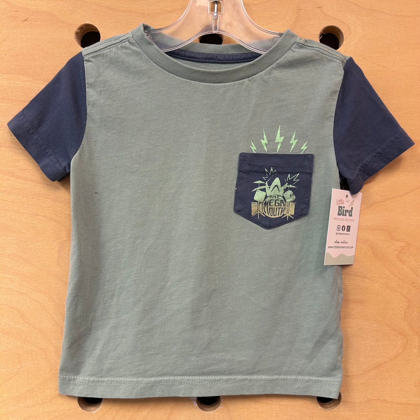 Blue/Green 'Megamouth' Tee