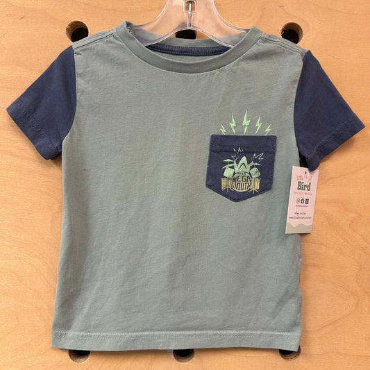 Blue/Green 'Megamouth' Tee