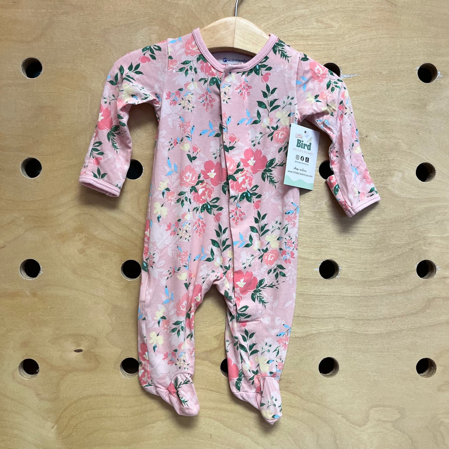 Pink/Green Floral Modal Footies