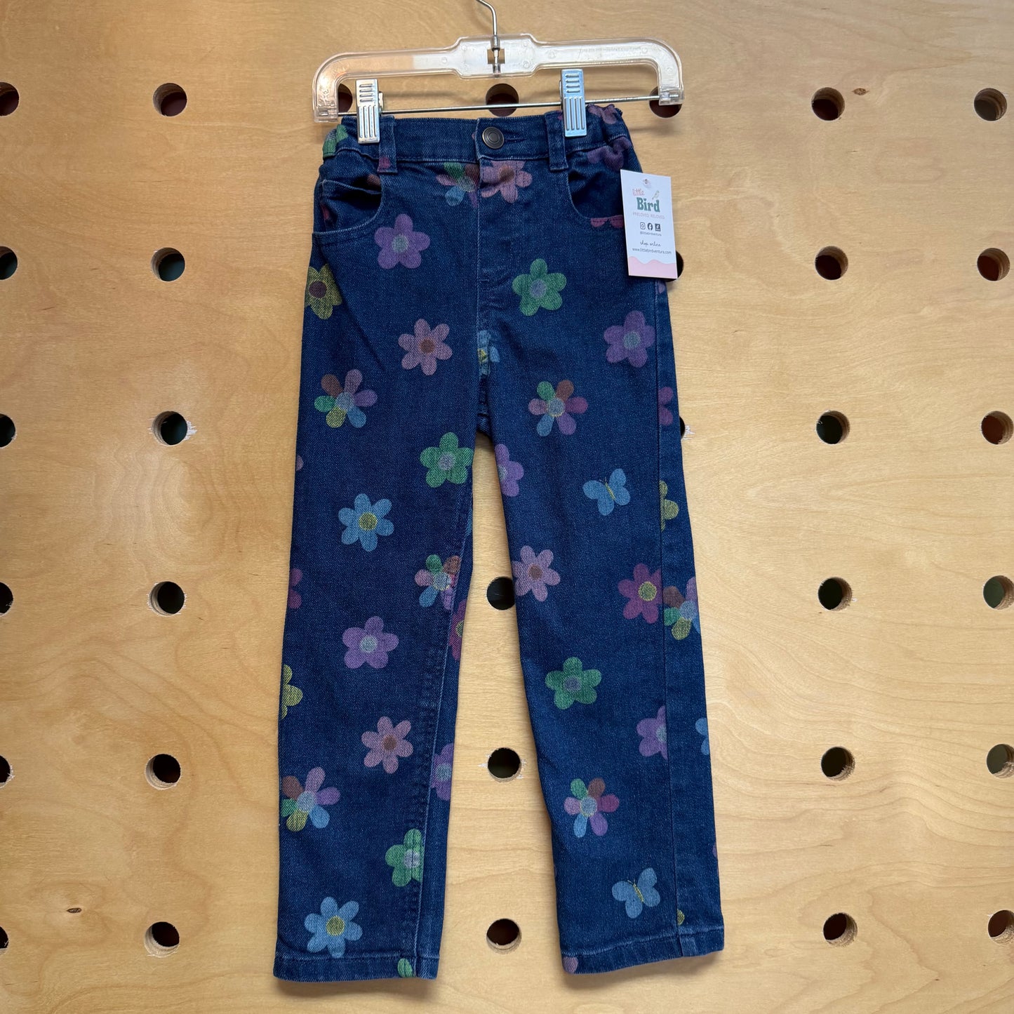 Denim Flower Pants