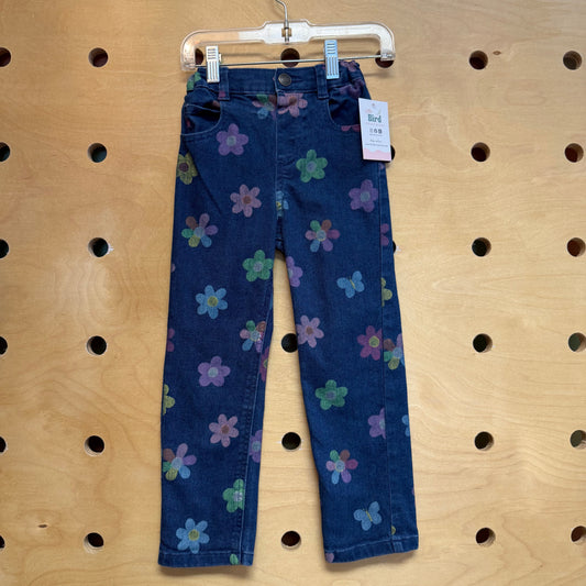 Denim Flower Pants