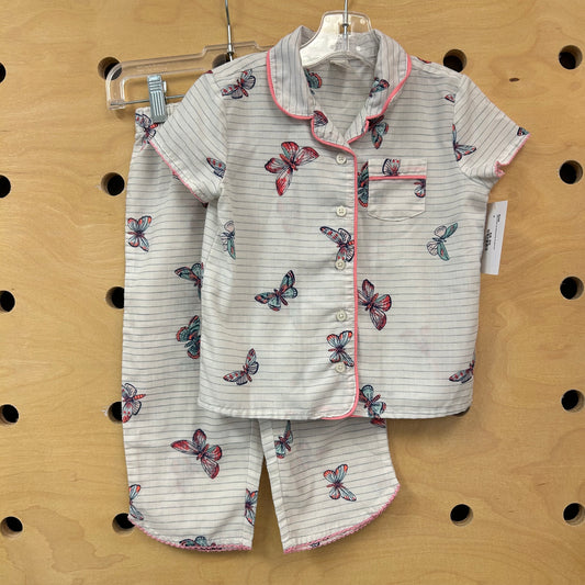 White/Pink Butterfly Pajamas