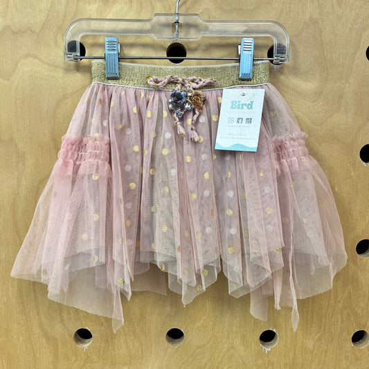 'Pink + Gold Tulle Skirt