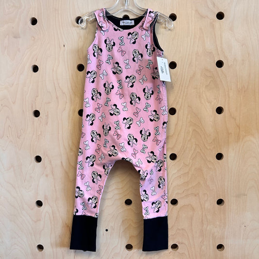 Pink & Black Minnie Romper